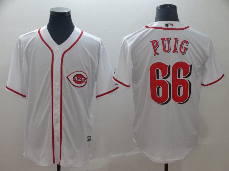 2019 MLB Men Cincinnati Reds #66 Puig white game Jerseys